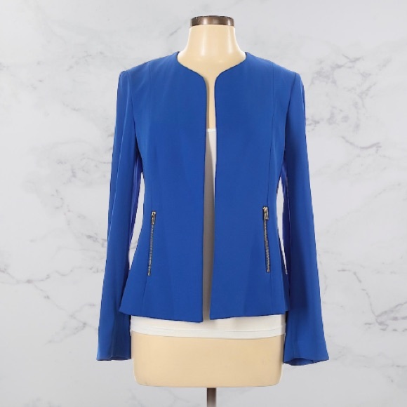 Calvin Klein Jackets & Blazers - Calvin Klein Royal Blue Open Front Blazer sz 4